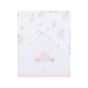 Toalha De Fralda 1 Camada Papi Soft C/ Capuz Bordado 1,10m X 90cm Contem 01 Un 