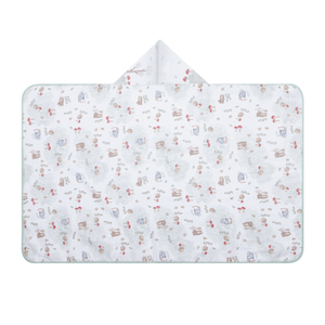 Toalha De Banho Felpuda Papi Forrada C/ Capuz Estampada 90cm X 70cm Contem 01 Un