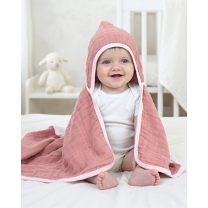 Toalha De Banho Soft Premium Com Capuz Papi Baby Cores 90 Cm X 70 Cm - Contem 01 Unidade