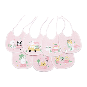 Babador Semaninha Felpudo E Plastificado Papi Estampado 20cm X 19cm Contem 07 Un