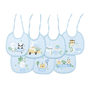 Babador Semaninha Felpudo E Plastificado Papi Estampado 20cm X 19cm Contem 07 Un