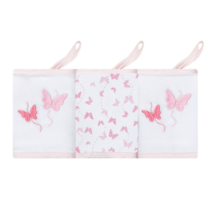 Babete Papizinha Com Prendedor De Chupeta Bordada E Estampada 32cm X 32cm Contem 03 Un