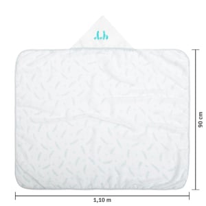 Toalha De Fralda 1 Camada Papi Soft C/ Capuz Bordado 1,10m X 90cm Contem 01 Un 
