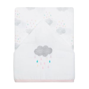 Toalha De Fralda 1 Camada Papi Soft C/ Capuz Bordado 1,10m X 90cm Contem 01 Un 