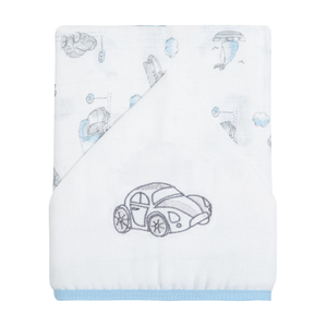 Toalha De Fralda 1 Camada Papi Soft C/ Capuz Bordado 1,10m X 90cm Contem 01 Un 