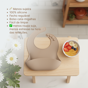 Babador De Silicone Papi Baby Tamanho Unico 01 Unidade