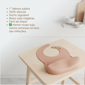 Babador De Silicone Papi Baby Tamanho Unico 01 Unidade