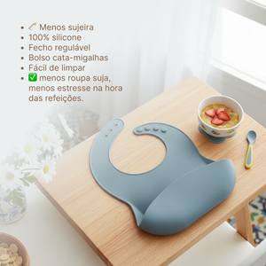 Babador De Silicone Papi Baby Tamanho Unico 01 Unidade