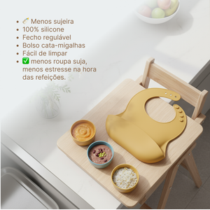 Babador De Silicone Papi Baby Tamanho Unico 01 Unidade