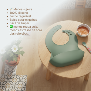 Babador De Silicone Papi Baby Tamanho Unico 01 Unidade