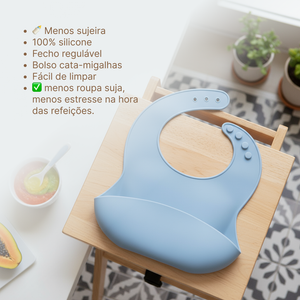 Babador De Silicone Papi Baby Tamanho Unico 01 Unidade