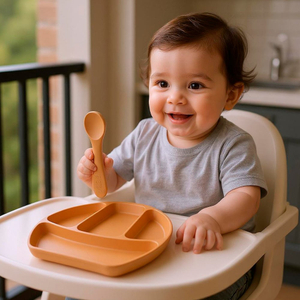 Prato De Silicone Papi Baby Tamanho único 01 Unidade