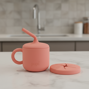 Copo De Silicone Papi Baby Tamanho Unico 02 Peças