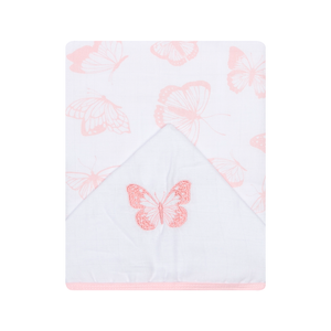 Toalha De Fralda 1 Camada Papi Soft C/ Capuz Bordado 1,10m X 90cm Contem 01 Un 