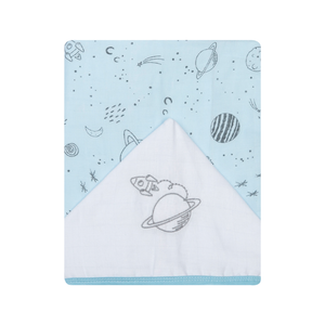 Toalha De Fralda 1 Camada Papi Soft C/ Capuz Bordado 1,10m X 90cm Contem 01 Un 