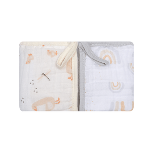 Paninho De Boca Papi Soft Com Prendedor De Chupeta Estampado 40cm X 40cm 02 Un