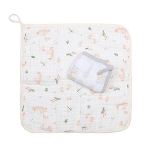 Paninho De Boca Papi Soft Com Prendedor De Chupeta Estampado 40cm X 40cm 02 Un