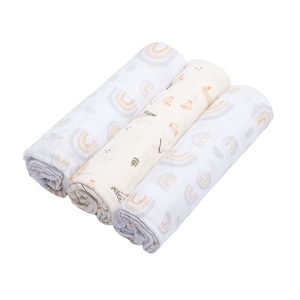 Cueiro  Swaddle Papi Soft Estampado 1,0m X 80cm Contem 03 Un
