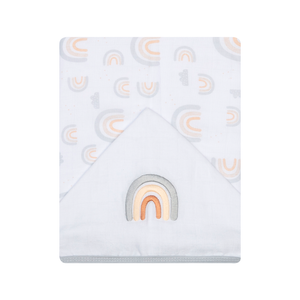 Toalha De Fralda 1 Camada Papi Soft C/ Capuz Bordado 1,10m X 90cm Contem 01 Un 