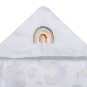 Toalha De Fralda 1 Camada Papi Soft C/ Capuz Bordado 1,10m X 90cm Contem 01 Un 