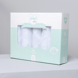 Fralda Papi Soft Branca Com Bainha 68cm X 68cm Caixa Contem 5 Un