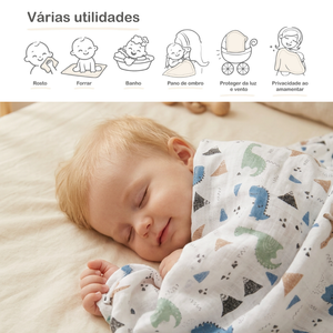 Toalha Multiuso Papi Luxo Estampada 60cm X 60cm Contém 05 Unidades