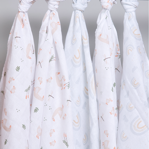 Toalha Multiuso Papi Luxo Estampada 60cm X 60cm Contém 05 Unidades