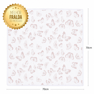 Fralda Premium Mami C/ Bainha Estampada 70cm X 70cm Caixa Contem 05 Un