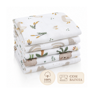 Fralda Premium Mami C/ Bainha Estampada 70cm X 70cm Caixa Contem 05 Un