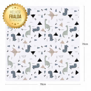 Fralda Premium Mami C/ Bainha Estampada 70cm X 70cm Caixa Contem 05 Un