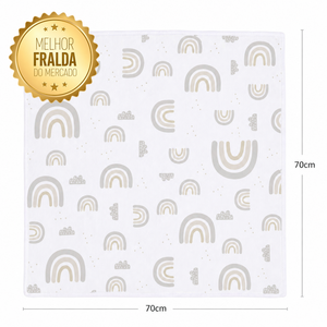 Fralda Premium Mami C/ Bainha Estampada 70cm X 70cm Caixa Contem 05 Un