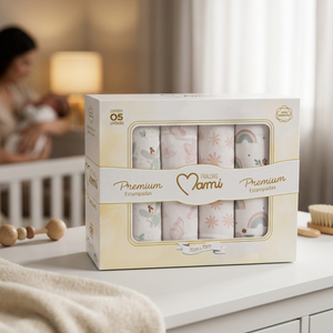 Fralda Premium Mami C/ Bainha Estampada 70cm X 70cm Caixa Contem 05 Un