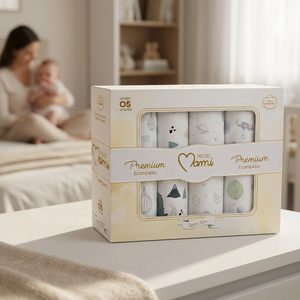 Fralda Premium Mami C/ Bainha Estampada 70cm X 70cm Caixa Contem 05 Un