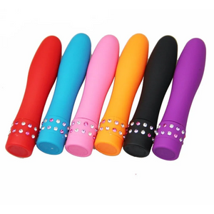 Vibrador diamante com strass - 10cm