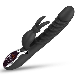 Vibrador com aquecimento e painel digital recarregável USB 12 modos