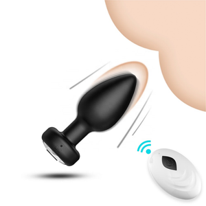 Plug Anal com Vibrador e Controle Remoto 9 Modos de Vibração