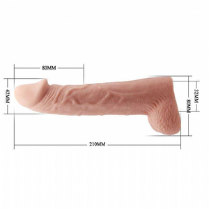 Capa Peniana Realista Expansora com Escroto 21cm