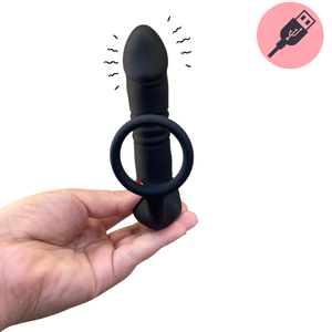 Massageador Vibrador de Próstata Vai e Vem com Anel Peniano via Aplicativo