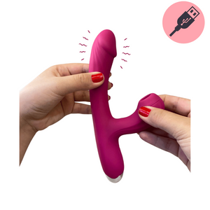 Vibrador Ponto G com Sugador e Aquecimento