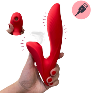 Vibrador Ponto G com Sugador por Ondas de Pressão