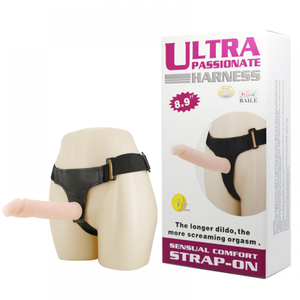 Cinta Peniana Ajustáveis com Pênis em Cyberskin Articulável