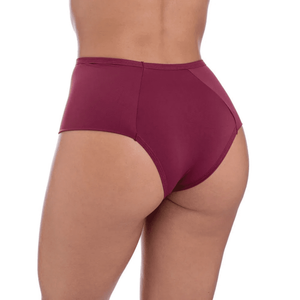 Calcinha Tanga Feminino Cintura Alta em Microfibra Lingerie com Costura Dupla Central