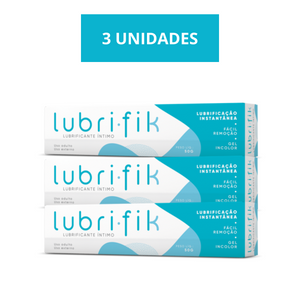 Kit 3 Lubrificante Gel Íntimo Lubrifik Base de Água 50g