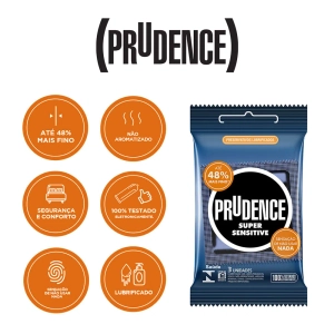 Preservativos Super Sensitive Extrafino Prudence 3 Unidades