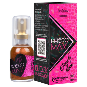 Perfume Afrodisíaco Feminino Phero-Max Secrets Black 20ml