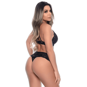 Conjunto Sol Delicado em Renda Lingerie Sensual Moderno