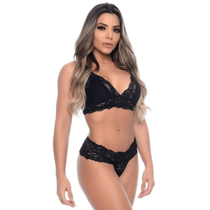 Conjunto Sol Delicado em Renda Lingerie Sensual Moderno