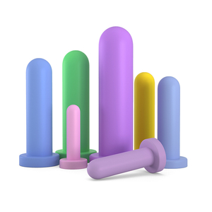 Kit para Vaginismo de Dilatadores Ginecológicos em Silicone Colorido 7 Unidades