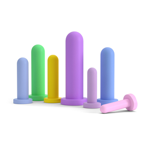 Kit para Vaginismo de Dilatadores Ginecológicos em Silicone Colorido 7 Unidades