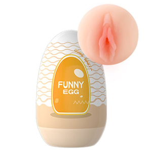 Egg Masturbador Masculino Formato de Ovo com Vagina Texturizada em CyberSkin